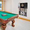 GSE Games & Sports Expert 10 Billiard Pool Cue Rack & Dart Board Cabinet Combination, Wall Mounted Billiard Pool Cue Rack Only, Dartboard Cabinet Only with Dart Scoreboard (Black) view 2