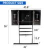 GSE Games & Sports Expert 10 Billiard Pool Cue Rack & Dart Board Cabinet Combination, Wall Mounted Billiard Pool Cue Rack Only, Dartboard Cabinet Only with Dart Scoreboard (Black) view 3