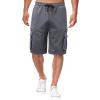 QWENTMTNTY Men's Stretch Twill Cargo Shorts Relaxed Fit Embroidered Flat-Front Shorts Casual Summer 9" Outdoor Work Shorts view 2