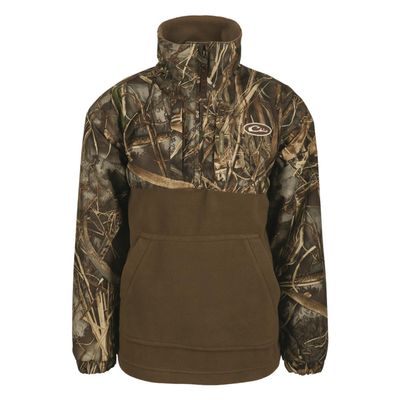 Drake Youth Eqwader 1/4 Zip, Color: Realtree Max-7, Size: 10 (DW3020-038-10)