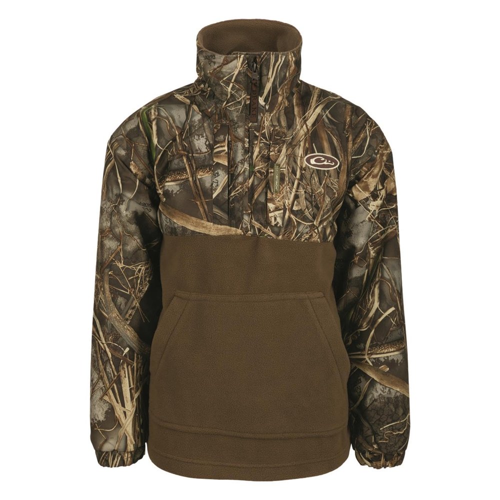 Drake Youth Eqwader 1/4 Zip, Color: Realtree Max-7, Size: 10 (DW3020-038-10)