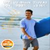 TACVASEN Workout Shirts for Men's Athletic Running Dry Fit Rash Guard for Men Sun Protection Short Sleeve T Shirts UPF 50+ Light Blue XL view 4