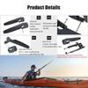 DYK&NX Kayak Rudder Control Sailing, Aluminium Alloy Canoe Rudder, Lightweight Canoe Boat Tail, Foot Direction Control Tackle Kit, for Kayaks, Fishing Boats, Watercraft (Color : 80MM) view 3