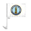 AGAS 12x16 inch US Army National Guard Military Car Flag - Attached to 17 inch White Plastic Flex Pole- Single Sided Print on Polyester Fabric- Stitched Edges- with a Window Plastic Clip- Tear and Water Resistant- Perfect for displaying on your Car.  view 1