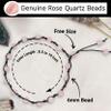 Amazing Gemstone Rose Quartz Anklet Ankle Bracelets for Women - Waterproof Beaded Healing Crystal Anklets, Plus Size Chakra Gemstone Bead Anklet (Stretchy Adjustable - Hand Knotted) view 3