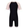 Alvivi Kids Baby Boy Girls Short Sleeve Shorty Swimming Suit UV Sun Protective Zipper One Piece Swimsuit Pink&Black 6 Years view 2
