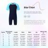 Alvivi Kids Baby Boy Girls Short Sleeve Shorty Swimming Suit UV Sun Protective Zipper One Piece Swimsuit Pink&Black 6 Years view 3