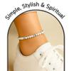 Amazing Gemstone Howlite Anklet Ankle Bracelets for Women - Waterproof Beaded Healing Crystal Anklets, Plus Size Chakra Gemstone Bead Anklet (Stretchy Adjustable - Plain) view 4