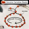 Amazing Gemstone Carnelian Anklet Ankle Bracelets for Women - Waterproof Beaded Healing Crystal Anklets, Plus Size Chakra Gemstone Bead Anklet (Stretchy Adjustable - Hand Knotted) view 3
