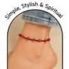 Amazing Gemstone Carnelian Anklet Ankle Bracelets for Women - Waterproof Beaded Healing Crystal Anklets, Plus Size Chakra Gemstone Bead Anklet (Stretchy Adjustable - Hand Knotted) view 4