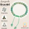Amazing Gemstone Amazonite Bracelet for Women Men's Gifts - Protection Healing Crystal Bracelet - 8mm Gemstone Beaded Adjustable Bracelet Pulseras Para Hombres Mujer Stocking Stuffers view 3