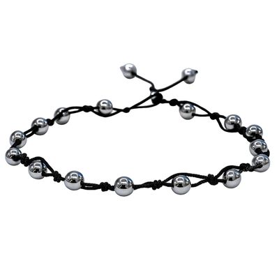 Amazing Gemstone Silver Hematite Anklet Ankle Bracelets for Women - Waterproof Beaded Healing Crystal Anklets, Plus Size Chakra Gemstone Bead Anklet (Stretchy Adjustable - Hand Knotted)