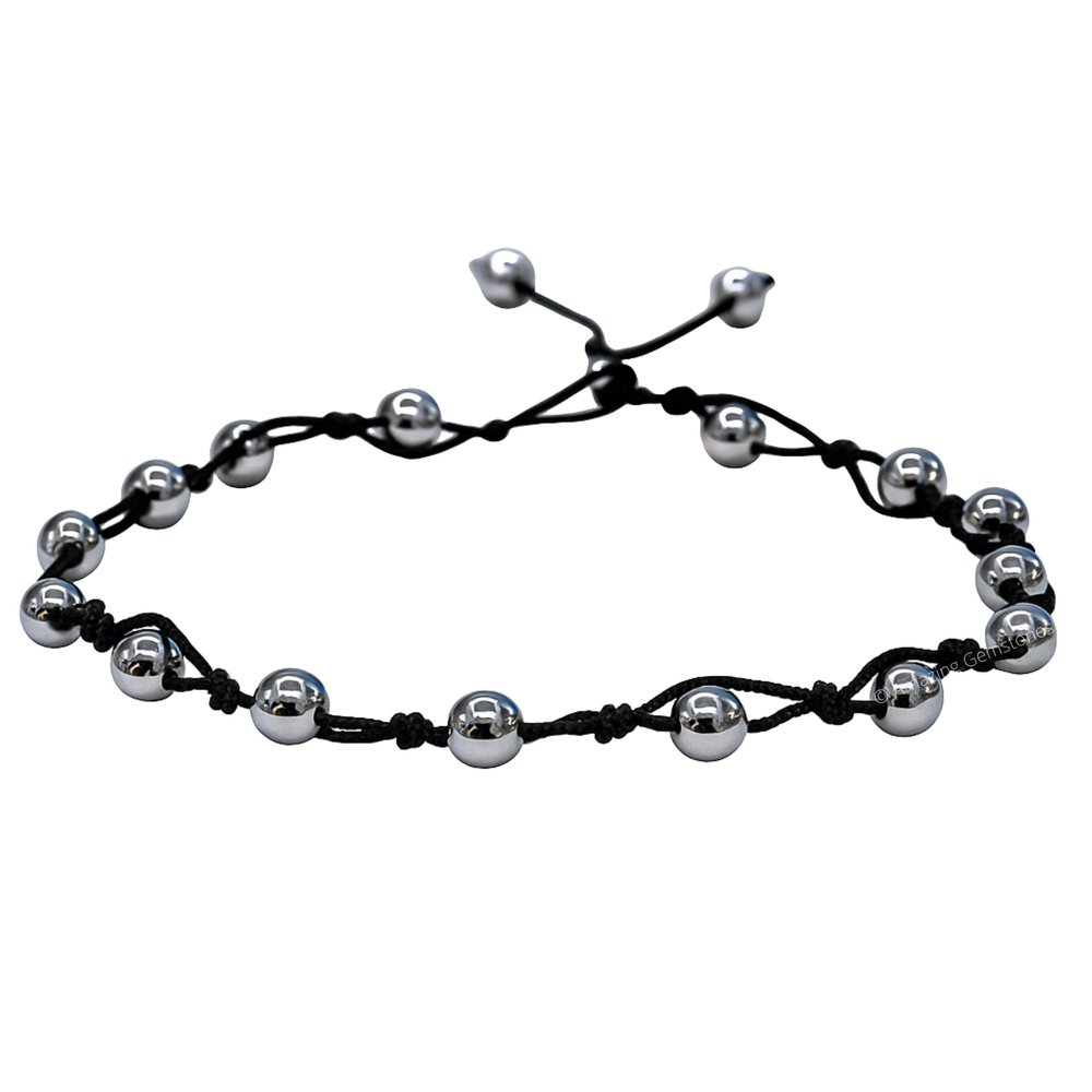 Amazing Gemstone Silver Hematite Anklet Ankle Bracelets for Women - Waterproof Beaded Healing Crystal Anklets, Plus Size Chakra Gemstone Bead Anklet (Stretchy Adjustable - Hand Knotted)