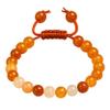 Amazing Gemstone Carnelian Bracelet for Women Men's Gifts - Protection Healing Crystal Bracelet - 8mm Gemstone Beaded Adjustable Bracelet view 2