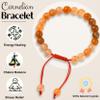 Amazing Gemstone Carnelian Bracelet for Women Men's Gifts - Protection Healing Crystal Bracelet - 8mm Gemstone Beaded Adjustable Bracelet view 3