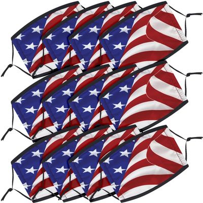 Rhode Island Novelty Patriotic FACE MASK Adult Size