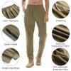 Men's Lightweight Quick Dry Hiking Running Pants Outdoor Sports Breathable Zipper Pockets Athletic Work Pants Khaki M view 3