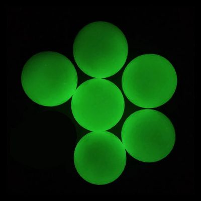 Aolowewin 6X Glow in The Dark Golf Balls, Fluorescent Luminous Balls, Night Practice Golf Ball, Inner no LED, Light Up for 20-30 Minutes, Recharge by UV Flashlight (6)