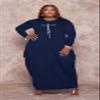 AIIYYQB Women's Casual Loose Plus Size Maxi Dress Faith Print Long Sleeve Baggy Long T-Shirt Tunic Dress with Pockets view 2