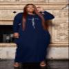 AIIYYQB Women's Casual Loose Plus Size Maxi Dress Faith Print Long Sleeve Baggy Long T-Shirt Tunic Dress with Pockets view 3