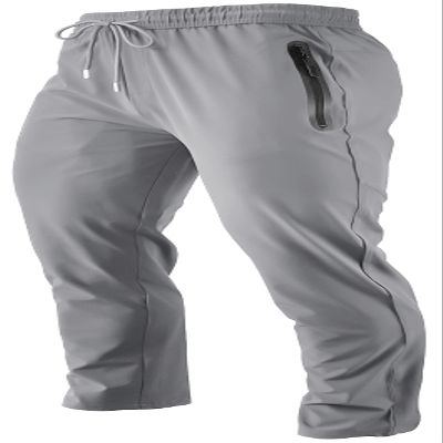 Men's Lightweight Quick Dry Hiking Running Pants Outdoor Sports Breathable Zipper Pockets Athletic Work Pants Light Grey XXL