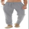 Men's Lightweight Quick Dry Hiking Running Pants Outdoor Sports Breathable Zipper Pockets Athletic Work Pants Light Grey XXL view 2