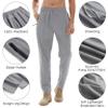 Men's Lightweight Quick Dry Hiking Running Pants Outdoor Sports Breathable Zipper Pockets Athletic Work Pants Light Grey XXL view 3
