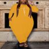 AIIYYQB Women's Casual Loose Plus Size Maxi Dress Faith Print Long Sleeve Baggy Long T-Shirt Tunic Dress with Pockets view 3