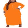 AIIYYQB Women's Casual Loose Plus Size Maxi Dress Faith Print Long Sleeve Baggy Summer Long T-Shirt Tunic Dress with Pockets view 1