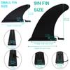 Anfyko Paddle Board Fins Replacement Set of 3 (1P 9" & 2P 5"), Side Fins fit 1.18 inch (30mm) Opening Base, Nylon Fiberglass Reinforced Paddleboard Fin for Most ISUP, Inflatable Paddleboard view 2