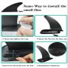 Anfyko Paddle Board Fins Replacement Set of 3 (1P 9" & 2P 5"), Side Fins fit 1.18 inch (30mm) Opening Base, Nylon Fiberglass Reinforced Paddleboard Fin for Most ISUP, Inflatable Paddleboard view 4