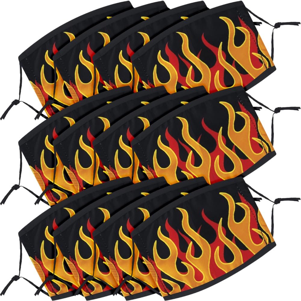 Rhode Island Novelty Flame Face Mask Adult Size