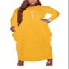 AIIYYQB Women's Casual Loose Plus Size Maxi Dress Faith Print Long Sleeve Baggy Long T-Shirt Tunic Dress with Pockets view 1