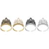Dazzling Black, Silver, Gold New Years Paper Tiaras - 4.5" x 5.5" (Pack of 8) - Perfect Party Accessory for an Unforgettable Celebration view 1