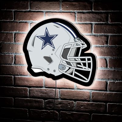 Evergreen NFL Dallas Cowboys Ultra-Thin LED Light Wall Sign Dcor | Full Size Replica Helmet | - 19.5 x 15 Inches | Made in the USA