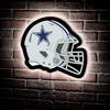 Evergreen NFL Dallas Cowboys Ultra-Thin LED Light Wall Sign Dcor | Full Size Replica Helmet | - 19.5 x 15 Inches | Made in the USA view 1