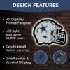 Evergreen NFL Dallas Cowboys Ultra-Thin LED Light Wall Sign Dcor | Full Size Replica Helmet | - 19.5 x 15 Inches | Made in the USA view 2