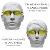 proSPORT Yellow Sun Glasses Men Women Rimless Night Vision Driving Riding Anti Glare view 3