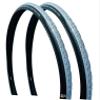 24" Downtown Wheelchair Tires. Se of 2 Tires (Grey with Black Tire) view 1