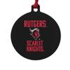 GRAPHICS & MORE Rutgers University Scarlet Knights Aluminum Holiday Christmas Tree Ornament - 3.0" (7.6 cm) x 3.37" (8.6 cm) view 1