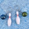 AUEAR, 8 Pack Bowling Pin Keychain Sport for Backpack DIY Craft Accesories view 2