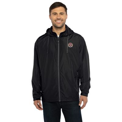 Vantage Apparel Men's Collegiate Premium Lightweight Packable Hooded Wind Jacket, Harvard Crimson, XX-Large