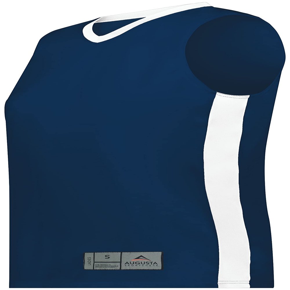 Ladies Match-Up Basketball Jersey Navy/White L