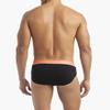 2(X)IST Mens Essential Cotton No Show 3-pack Briefs, Black-aruba Blue/Blue Bell/Peach Pie Waistband, X-Large US view 3