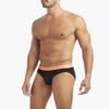 2(X)IST Mens Essential Cotton No Show 3-pack Briefs, Black-aruba Blue/Blue Bell/Peach Pie Waistband, X-Large US view 4