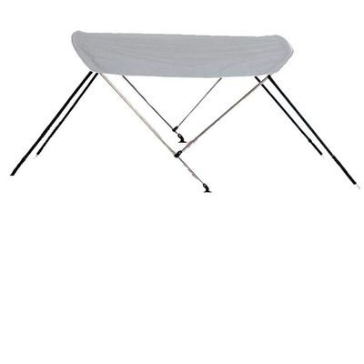STOPBYUS 7.6 oz Gray 2 Bow Round Tube Boat Bimini TOP Sunshade Compatible for Caribe INFLATABLES C38 1996