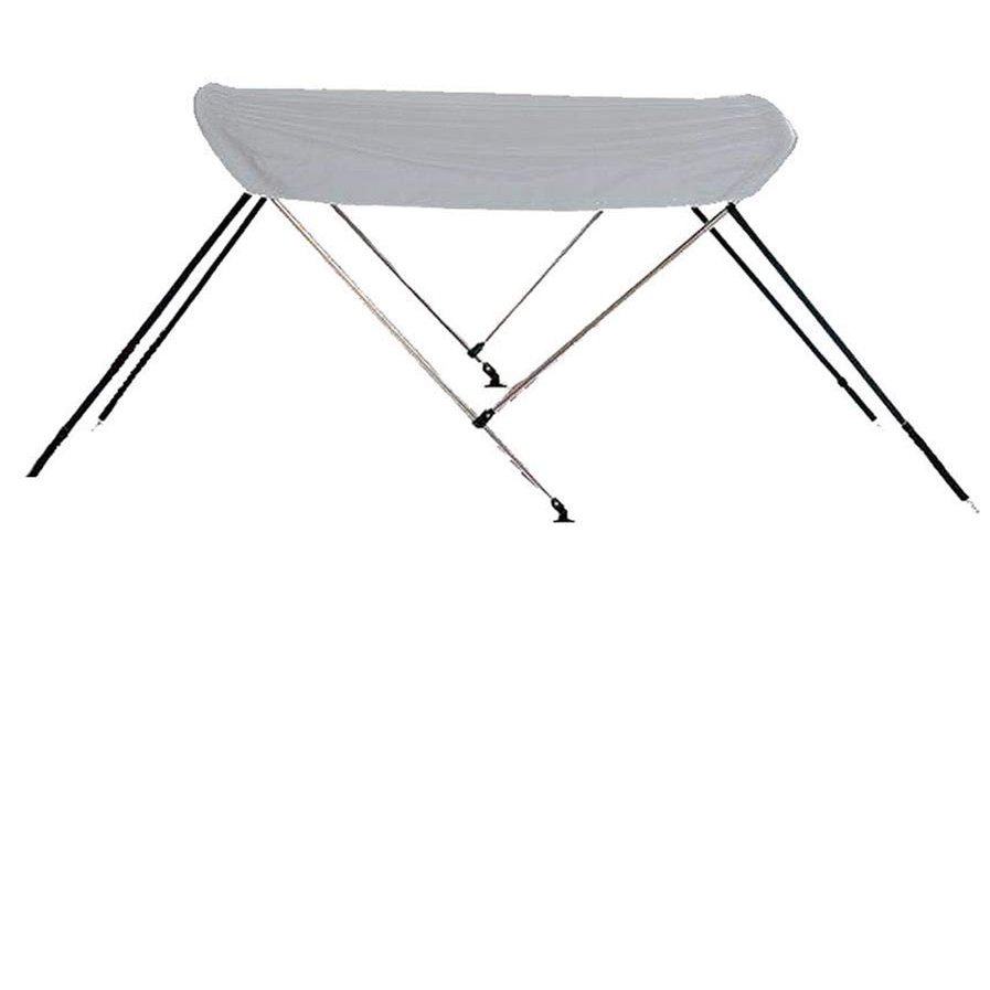 STOPBYUS 7.6 oz Gray 2 Bow Round Tube Boat Bimini TOP Sunshade Compatible for Triton 1268 SUV 2007