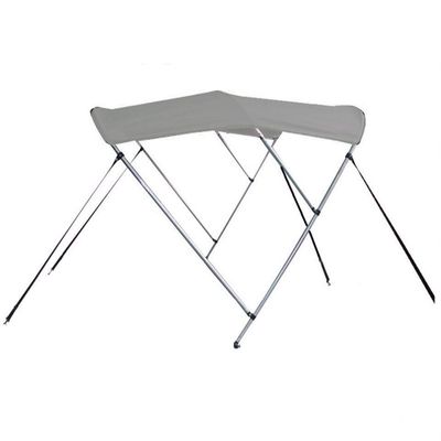 STOPBYUS 7.6 oz Gray 3 Bow Round Tube Boat Bimini TOP Sunshade Compatible for Tidewater 230 LXF W/O T-TOP 2014-2017