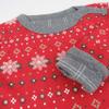 HonestBaby Holiday Outfit Sets Tops and Bottoms 100% Organic Cotton for Baby and Toddler Boys, Unisex, Fair Isle Red, Newborn view 3
