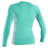 Girl's Premium Skins Long Sleeve Rash Guard, Opal/Mirtrop/Opal, 8 view 2